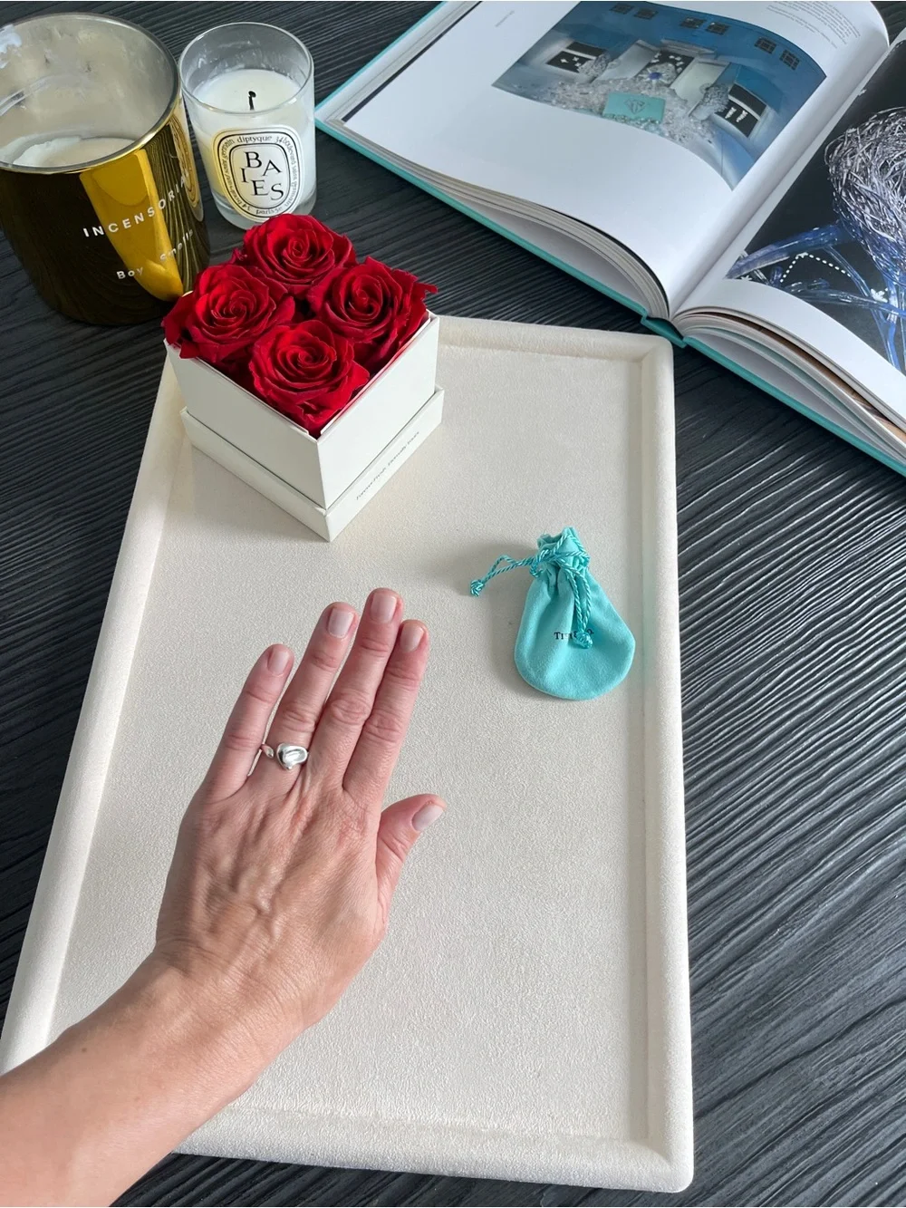 Tiffany & Co. Elsa Peretti Full Heart Ring Sterling Silver Size 5